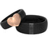 Silicone Wedding Ring Sets for Couple - MetalBar & Metal Heart Collection. (Black - Gunmetal Gray / Rose gold)